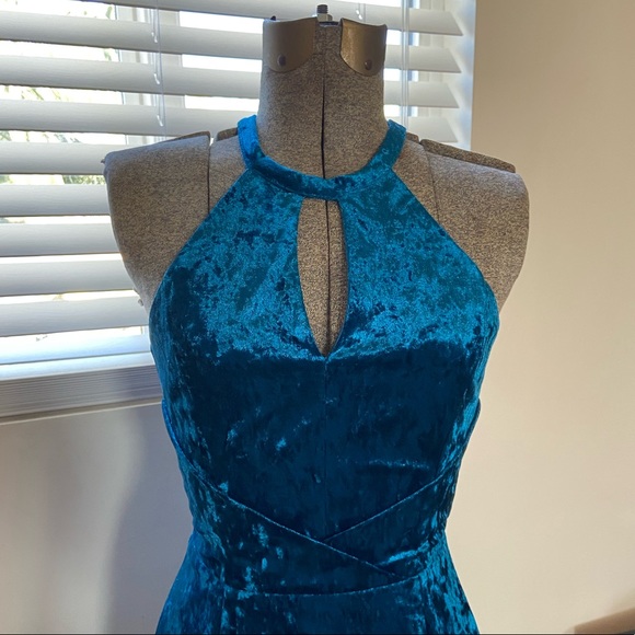 Teal formal party dress - Picture 3 of 7